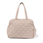 OiOi Carry All Nappy Bag Puffy Beige Quilt