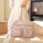 OiOi Carry All Nappy Bag Puffy Beige Quilt