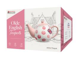 Maxwell and Williams Olde English Teapot 650ml Pink Spots Gift Box