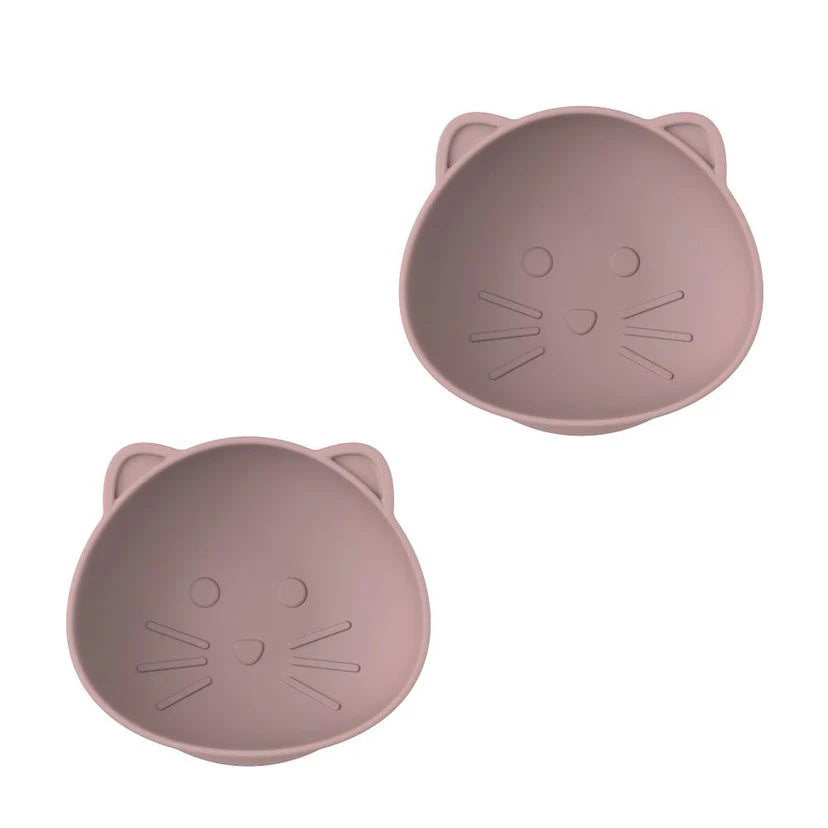 Melii Luxe Silicone Suction Bowls 2Pk Cat