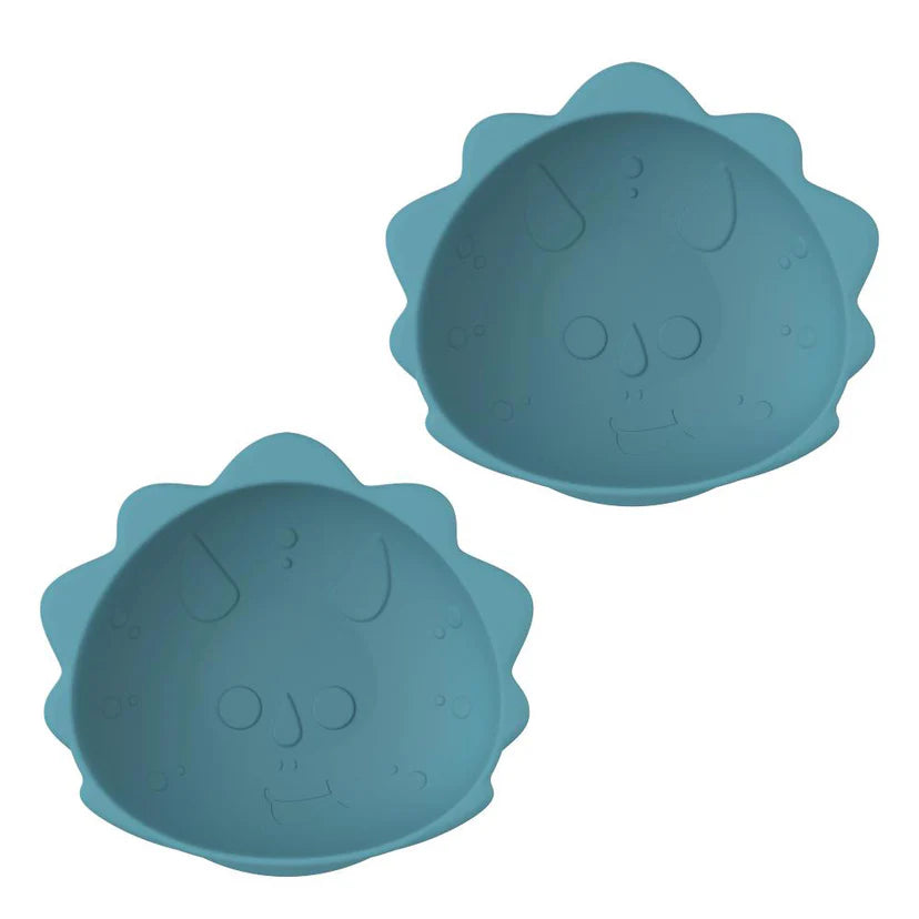 Melii Luxe Silicone Suction Bowls 2Pk Dinosaur