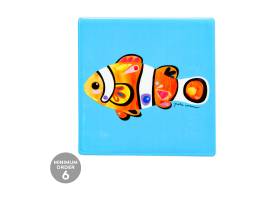 Maxwell and Williams Pete Cromer Ozzie OceanCeramic Square Coaster 9.5cm Clown Fish