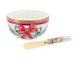 Maxwell and Williams Festive Flora Dip and Spreader Set