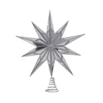 XL 10 point Mirrored Tree Topper Star Silver