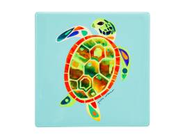 Maxwell and Williams Pete Cromer Ozzie Ocean Ceramic Square Coaster 9.5cm Green Turtle
