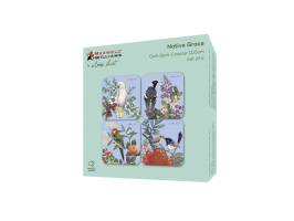 Maxwell and Williams Eloise Short Native Grace Ceramic Coaster 10cm Set of 4
