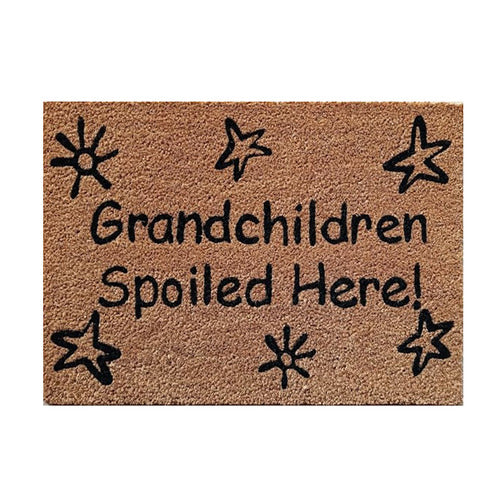 Door Mat Grandchildren Spoiled Here 40x55cm Coir