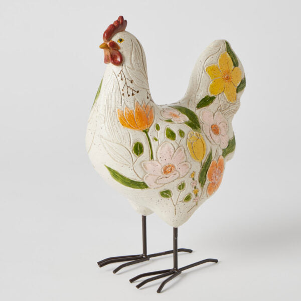 Eggbert Chicken Sculpture XL cream orange