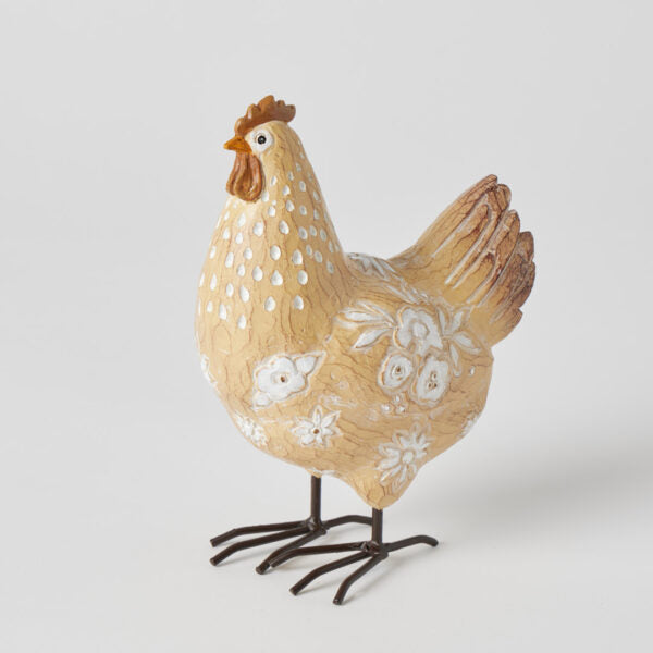Eggsme Chicken Sculpture Brown Cream