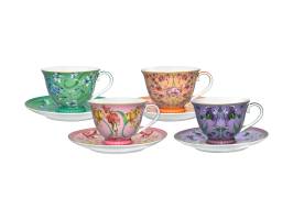 Maxwell And Williams Estelle Michaelides Mystique Tall Cup And Saucer 230ml Set 4
