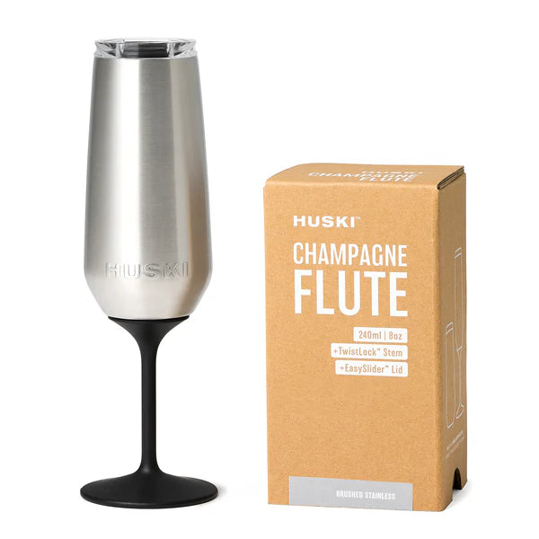 Huski Champagne Flute Brushed Stainless Steel