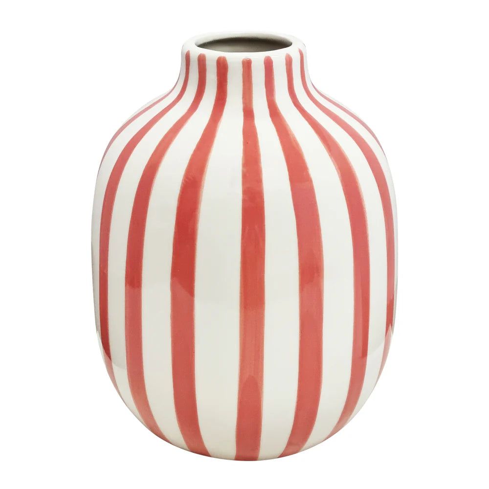 Kellin Stripe Vase 16x16x20 5cm Bubblegum