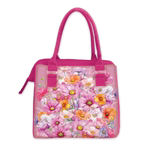Lisa Pollock Lunch Tote Cooler Bag Aluminum Insulation 11L Wistful Wildflowers