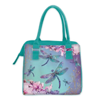Lisa Pollock Lunch Tote Cooler Bag Aluminum Insulation 11L Delightful Dragonflies