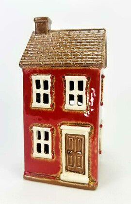 Red Town House Tealight