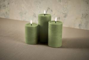 Maxwell and Williams Lets Get Lit Flameless Candle Set 3 Pine