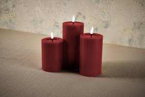 MW Lets Get Lit Flameless Candle 7.5cm Set 3 Cherry