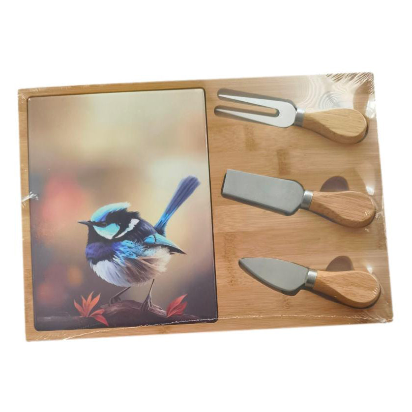 Wooden Bamboo  Wren Cheese Set
