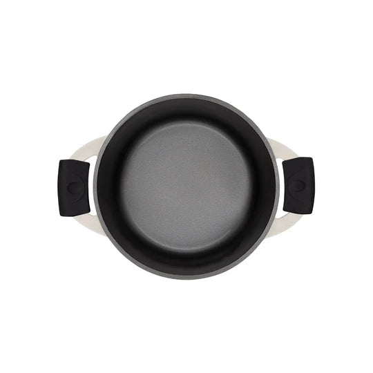 Maxwell and Williams Cast Lite Non-Stick Casserole 24cm 4.2L Ecru