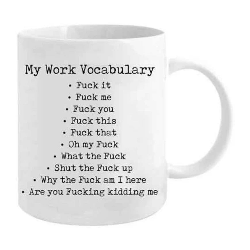 My Work Vocabulary Novelty Mug