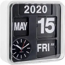 Clock Karlsson Big Flip Wall White Case