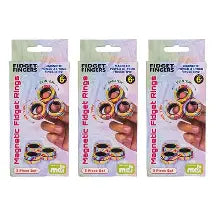 Magnetic Fidget Rings Set 3 Rainbow