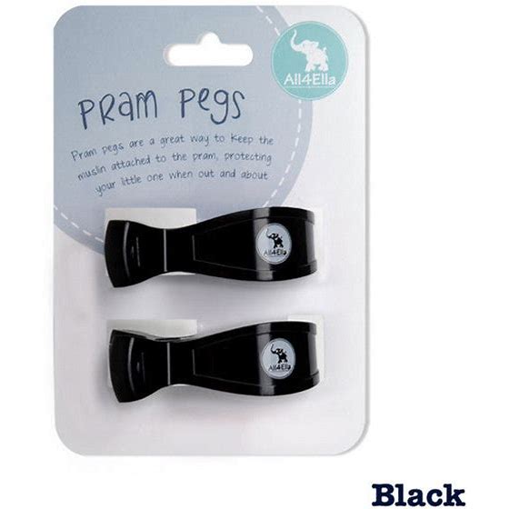 Pram Peg 2 Pack Black