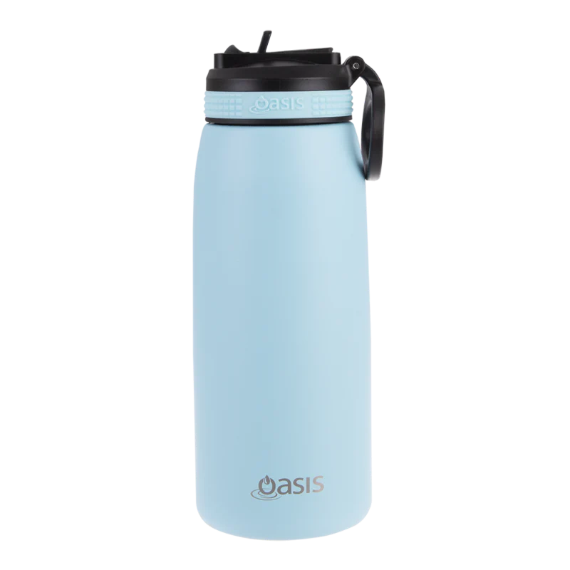 Oasis Double Wall Sports Bottle 780ml With Sipper Island Blue