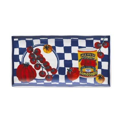 Porta Valentina Rectangular Platter Tomato