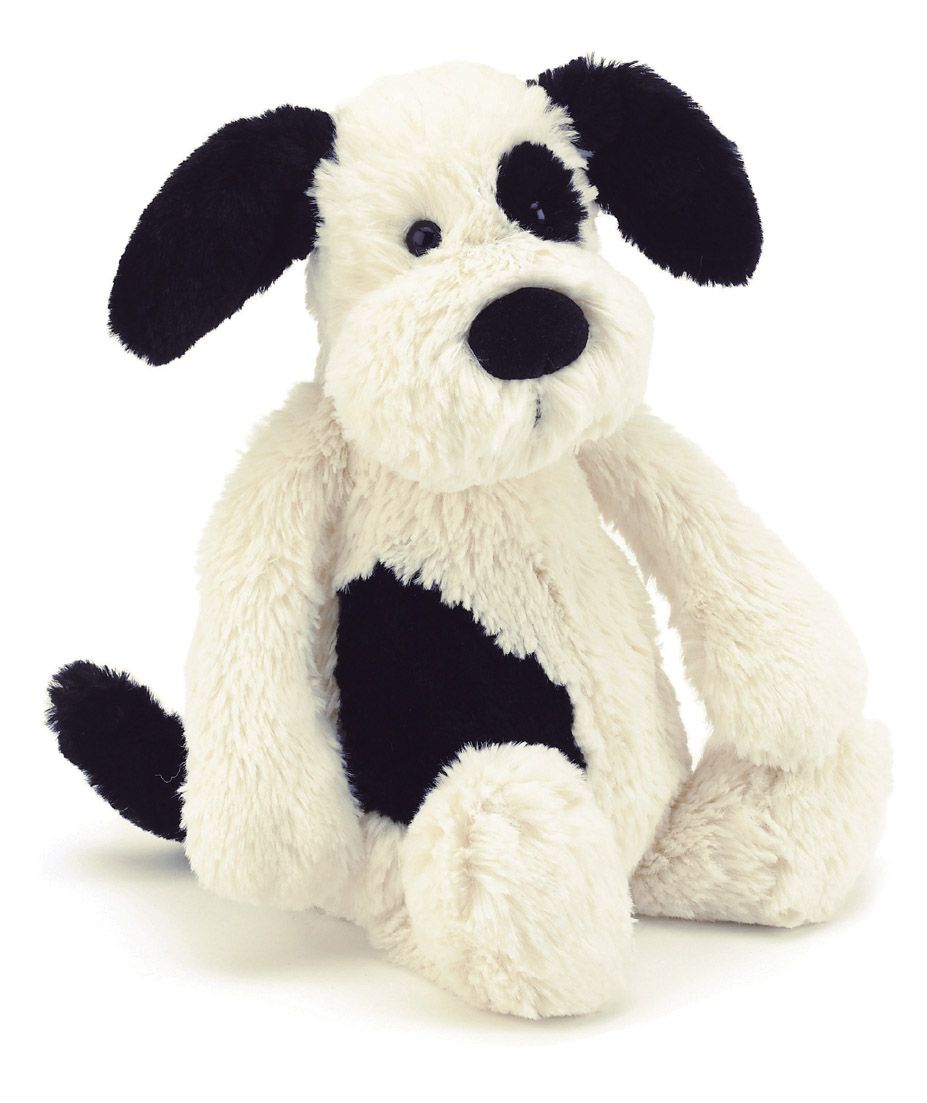 Jellycat Bashful Black & Cream Puppy Little