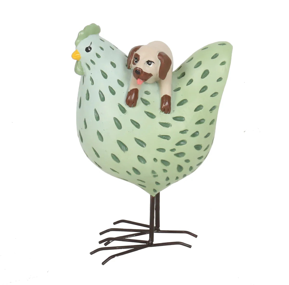 DWBH Resin Chicken Dot Clucking Pawfect Together
