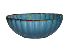 Casa Domani Solare Round Serving Bowl 22x8cm Azure