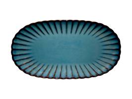 Casa Domani Solare Oval Platter 33x18cm Azure