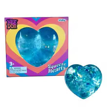Nee doh Glitter Heart Squeeze Squishy Toy Fidget Sensory