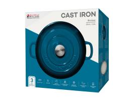 Maxwell and Williams Cast Iron Round Casserole Midnight Blue 24cm 3.3L