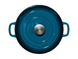 Maxwell and Williams Cast Iron Round Casserole Midnight Blue 26cm 4L