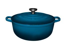 Maxwell and Williams Cast Iron Round Casserole Midnight Blue28cm 6.2L