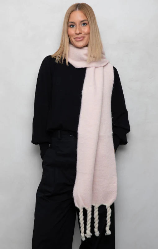 Snowstorm Scarf Pale Pink And Vanilla