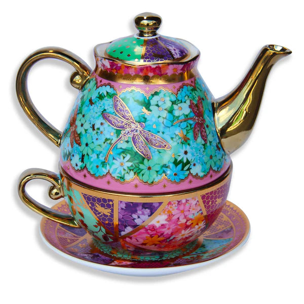 Lisa Pollock Ceramic Cup Pretty Patchwork