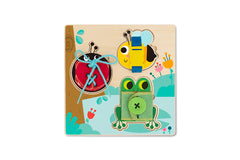 Basic Skill Lacing Botton Wooden Puzzle Board
