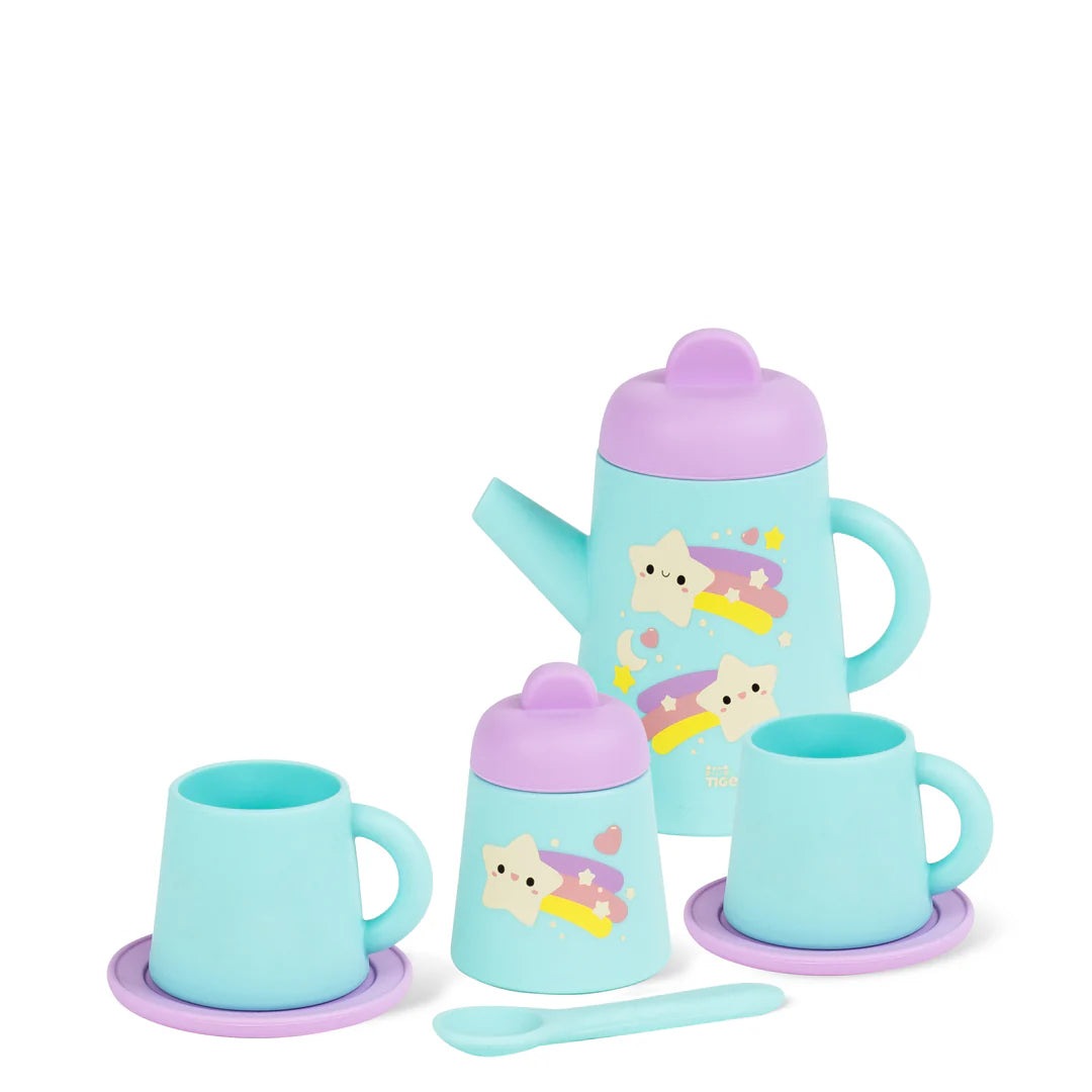 Tea Set Silicone Starlite Aqua