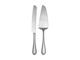 Casa Domani Brocade Cake Serving 2 Pce Stainless Steel
