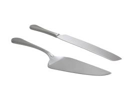 Casa Domani Brocade Cake Serving 2 Pce Stainless Steel