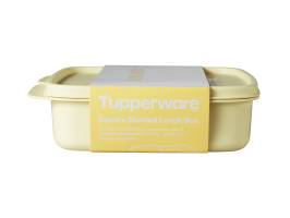 Tupperware Divided Square Lunch Box 550ml Yellow