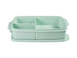 Tupperware Divided Rectangle Lunch Box 1lt Green
