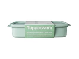 Tupperware Divided Rectangle Lunch Box 1lt Green