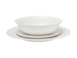 Maxwell and Williams White Basic Soho Rim Dinner Set 16Pce