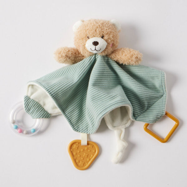 Jiggle And Giggle Hugglies Teddy Bear Comforter Blue