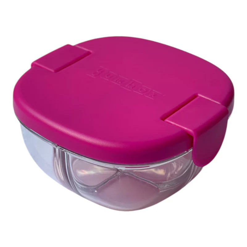 Yumbox 3 Compartment Snack Bowl Raspberry