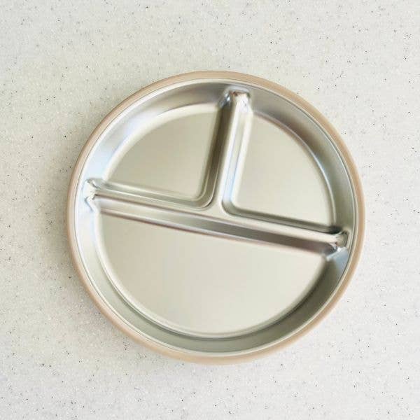Cuddle Bug & Co Stainless Steel Suction Plate Almond